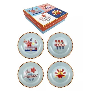 ROSANNA 2022 Assorted Designs Set of 4 Appetizer Plates NWB - Picture 1 of 4