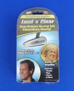 Loud 'N Clear Personal Sound Amplifier- As Seen On TV Hearing Aid- NEW