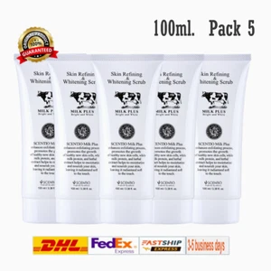 Scentio Skin Milk Plus Gel Scrub Refining & Whitening Healthy Skin 100ml x 5 Pc - Picture 1 of 6