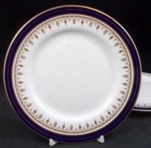 Aynsley Leighton Cobalt Smooth Edge Group of 2 Bread & Butter Plates - Picture 1 of 4