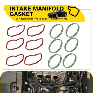 6*Upper 6*Lower Intake Manifold Gaskets For Audi 3.0T Q5 Q7 A8 A7 A6 S4 S5 EXD - Picture 1 of 19