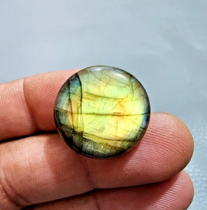 32 Crt Beautiful Round Shape Labradorite Cabochon Loose Gemstone Jewelry Making - Picture 1 of 7