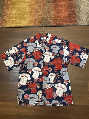BOSTON RED SOX HAWAIIAN SHIRT CLASSIC "UNIFORM LEGACY" REYN SPOONER SZ: LARGE - Image 1 of 4