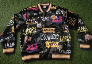 Mitchell & Ness Los Angeles Lakers Wende Satin Jacke Herren XL Neu mit Etikett  - Bild 1 von 9