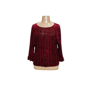 Coldwater Creek XL Red Blouse - Picture 1 of 4