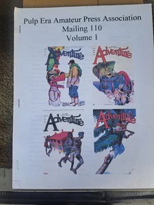 PEAPS fanzine PULP ERA AMATEUR PRESS SOCIETY #110 - Volume 1  - Picture 1 of 2