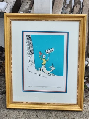 Dr. Seuss “Sam I Am” Edición Limitada – Impresión Artística Bien Enmarcada con Certificado de Autenticidad + Sello 1 de 4 Foto 1 de 4