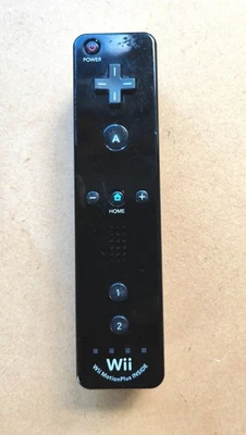 Nintendo (Official) Black Wii Remote / Motion Plus Built In (Read Description) - Image 1 of 4