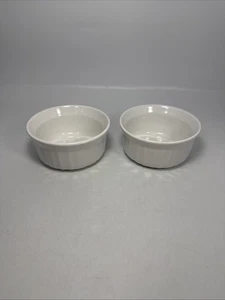 Corningware French White 200ml/7 Ounce Set Of 2 Stoneware Ramekin Dishes - Picture 1 of 5