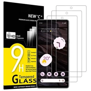 NEW'C Lot de 3 Verre Trempé pour Google Pixel 7a Film Protection écran - sans... - Photo 1 sur 8