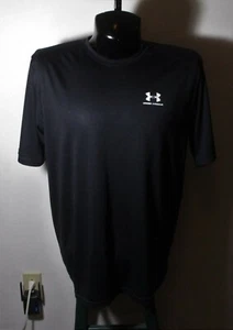 UNDER ARMOUR Black Short Sleeve Jersey Crew Size XL - Picture 1 of 6