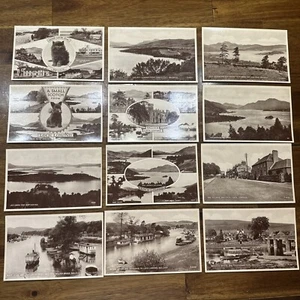 Vintage Postcards Great Britain Loch Lomond Thompson Valentine’s WWII Era 1940s - Picture 1 of 14