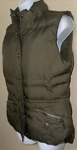 Eddie Bauer Vest Women's Small Green Premium Goose Down 700 Puffer Outdoors - Picture 1 of 24