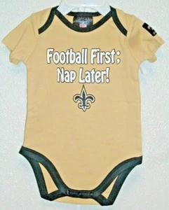 NFL New Orleans Saints Football First Nap Later! Set of 2 Gerber size 18M - Picture 1 of 2