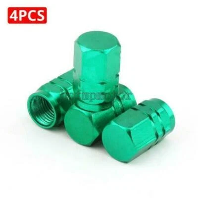 4PCS Green Motorcycle Hexagon Tire/Wheel Stem Valve Caps for Harley-Davidson - Image 1 of 4