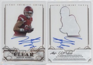 2016 Leaf Trinity Clear Auto Bronze Hunter Henry #CA-HH1 Rookie Auto RC