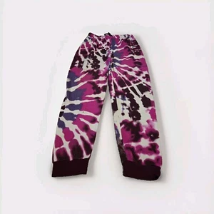 Girls Justice Sweat Pants XL Plus Petite, tie dye, Purple And White - Picture 1 of 9