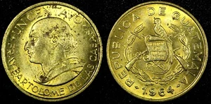 GUATEMALA Brass 1964 1 Centavo Guatemala City Mint UNC KM# 260 (24 624) - Picture 1 of 3