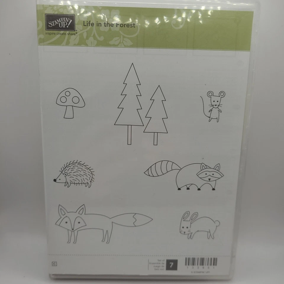 Stampin up Life in The Forest Animals Fox Rabbit Raccoon Mouse Porcupine 133851