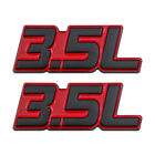 2X Metal Black & Red 3.5L Logo Engine Metal Emblem V6 V8 Sport Badge Suv Sticker