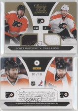 2010-11 Panini Luxury Suite Dual Jersey Gold /10 Scott Hartnell Ville Leino #91