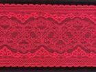 laverslace Uber Bright Flo Neon Pink Corded Stretch Tulle Lace Trim 9"/23cm