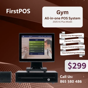 POS System for Gyms – Touchscreen Terminal, Cash Drawer & Membership Management - Picture 1 of 8