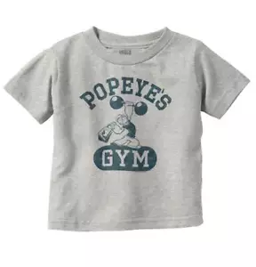Vintage Cartoon Popeye Workout Gym Cool Gift Toddler Boy Girl Youth T Shirt Tee - Picture 1 of 9