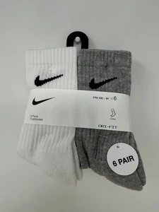 Nike Kids' 6-Pair Dri-Fit Crew Socks (5462) Size:5-7/10C-3Y, L0(B879T) - Picture 1 of 4