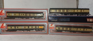 Calibre OO BUENO/EXCELENTE 4x Lima Mk 1 Coach Marrón Crema Librea 2do Freno Completo Freno - Imagen 1 de 7