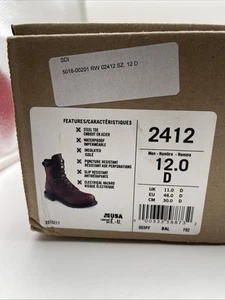 Red Wing steel toe boots model 2412, Size 12 D. Brand New With Box - Imagen 1 de 7