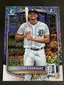 2025 Bowman Chrome Cris Rodriguez Speckle Refractor 1st #/299 Tigers - Picture 1 of 2