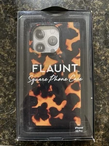 Flaunt SQUARE® Tortoise Print iPhone Case - 15 Pro W/ Magsafe - Photo 1 sur 4