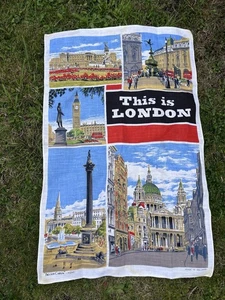 Lovely ‘This Is London’ Irish Cabin Linens Cotton Tea Towel Lovely Images - Picture 1 of 11