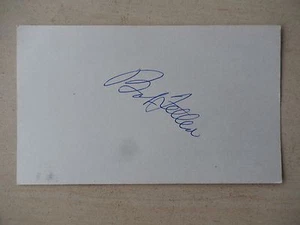 Bob Feller - Scheda Indice Autografata 3" X 5" - Hall Of Famer - Foto 1 di 2