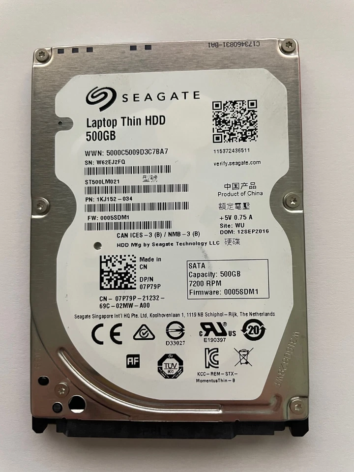 Disque dur 500 Go , sata , 2.5 pouces , 6 gbits, slim,  Seagate ST500LM021 - Photo 1/1