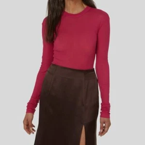 $210 Bite Women's Pink Long Sleeve Round Neck Sweatshirt Sweater Size M - Picture 1 of 4