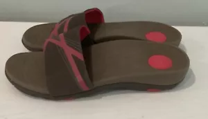 Vionic Sprint Damengröße 7 Orthaheel Sport Erholung Sandale braun rot hervorragender Zustand - Bild 1 von 9