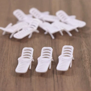 12pcs Échelle TT Modèle Ferroviaire 1:100 Modèle de Chaise de Plage Banc - Photo 1/7