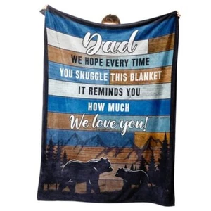 Gifts for Dad Blanket, Fathers Day Dad Gifts from Daughter Son, Dad Birthday - Picture 1 of 7