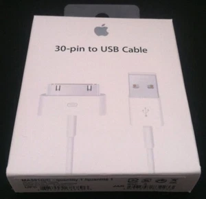 2-PACK New Apple Original 3ft 30 Pin Charge Sync Cable - For iPhone 3 3G 4 4s - Zdjęcie 1 z 10