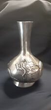 ANTIQUE CHINESE "WING FAT"  SILVER flr vase DRAGON approx 5"x 3"...WF 4 ounce .