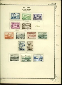 Collection, Iceland Part P Scott Page, 1934/1952, Cat $90, Mint/Used Air Mails - Picture 1 of 1