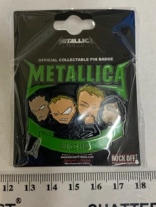 METALLICA SINCE 1981 HEADS VERY HIGH QUALITY METAL BADGE OFFICIALLY LICENSED - Picture 1 of 7