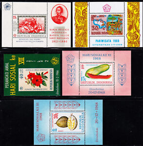 INDONESIA - MNH S/S COLLECTION 747a, 748a, 765a, B198a - LOOK!