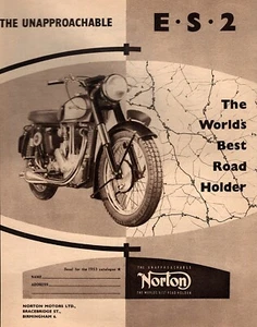 1953 Norton ES2 500 Motorcycle Original Ad - Picture 1 of 1