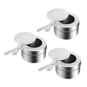 UOIENRT 3 Pcs Stainless Steel Chafing Fuel Holder with Cover, Fuel Holder for... - Picture 1 of 7