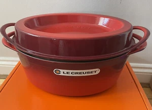 Le Creuset 35 cm Oval Doufeu Gusseisen - Cerise (NEU) - Bild 1 von 5