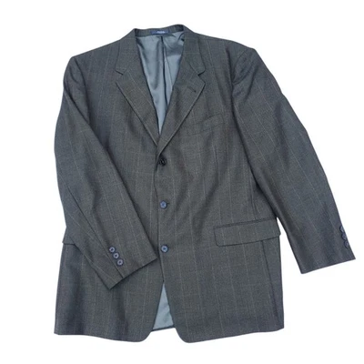Chaqueta Blazer HART SCHAFFNER MARX Marrón Verde Lana Ajuste Cómodo 3 Botones 48R Foto 1 de 4