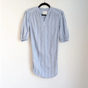 Les Coyotes de Paris Girl Sadie Blue Striped Short Sleeve Short Dress, size 8 - Picture 1 of 11